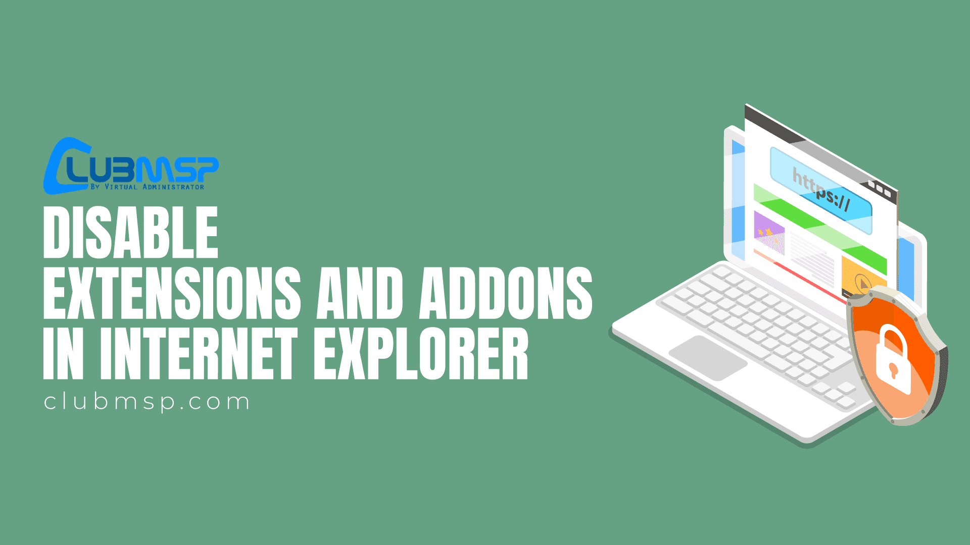 Disable Extensions in Internet Explorer